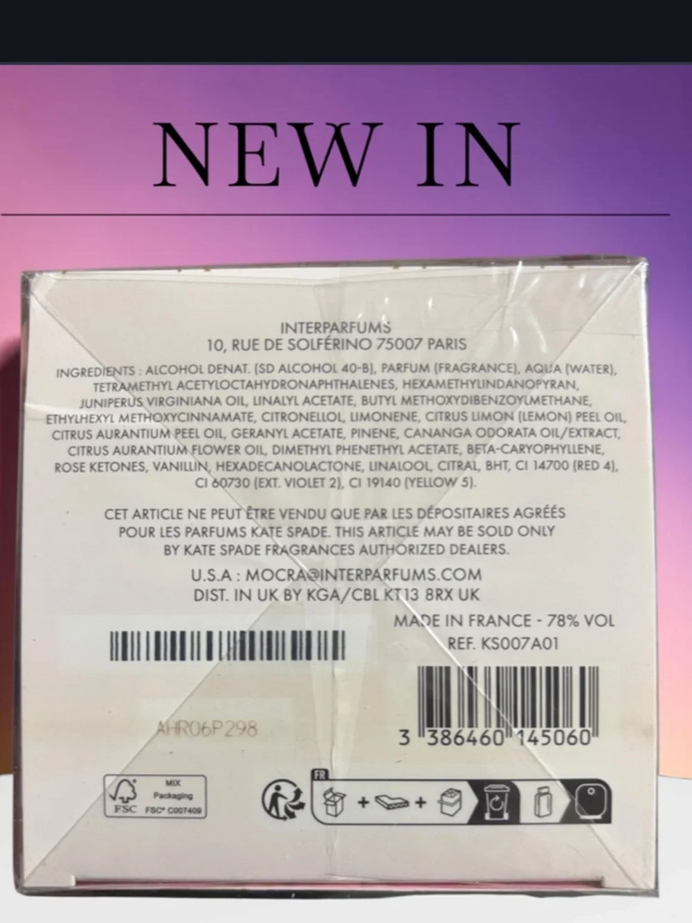 kate spade Bloom EDT 100ml Sealed NIB